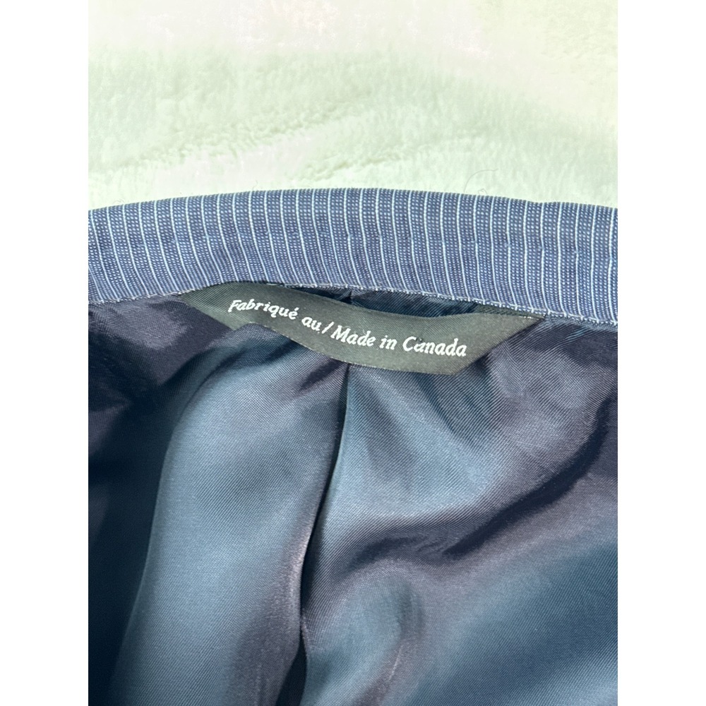 Coppley Esquire 2112 Blue Pinstripe 100% Wool Blazer Sport Coat Mens 44R - Picture 6 of 11